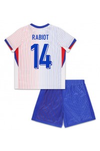 Frankrijk Adrien Rabiot #14 Babytruitje Uit tenue Kind EK 2024 Korte Mouw (+ Korte broeken)